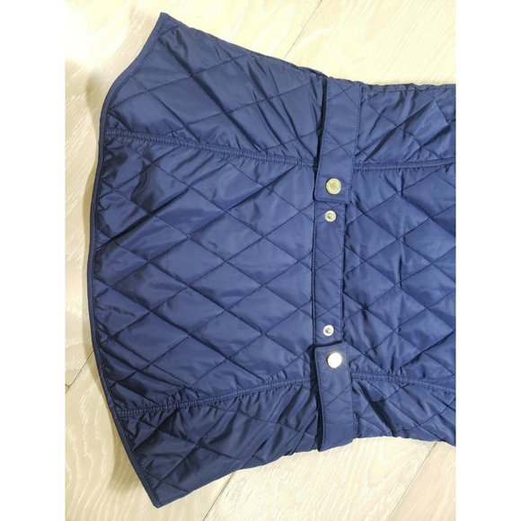 Lilly Pulitzer Getaway Quilted Vest Blue Lightweight Snap Zip Front XS XSmall - Picture 6 of 10